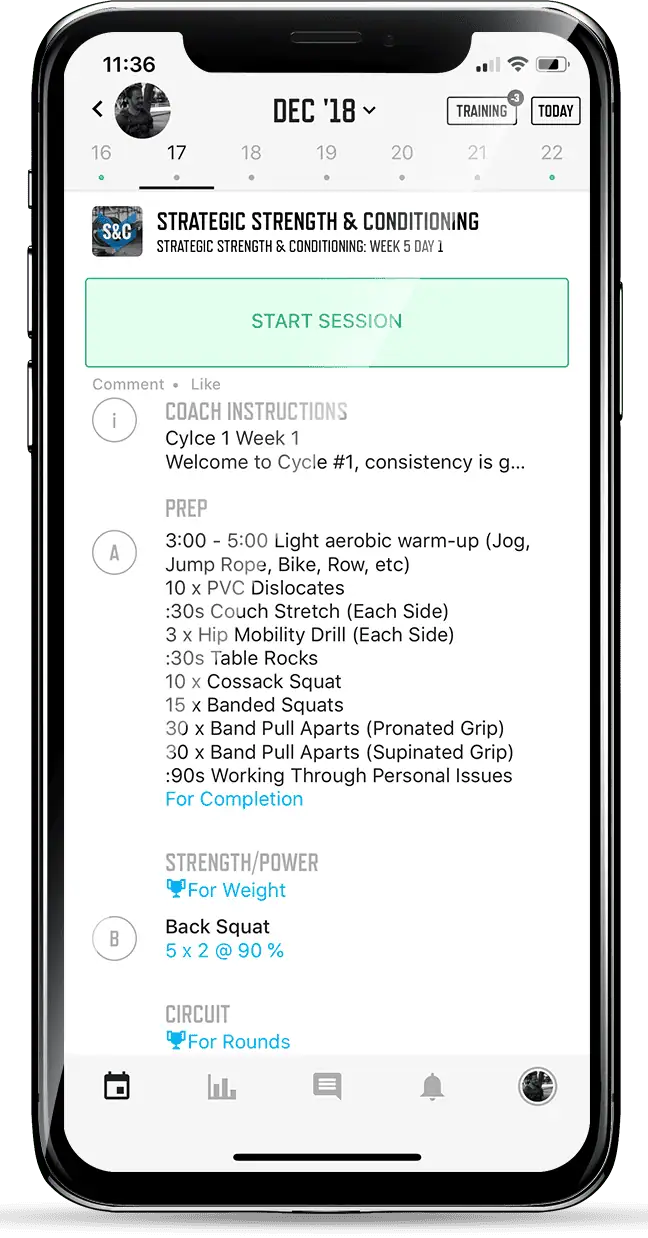 Strategic Strength & Conditioning Program Mockup