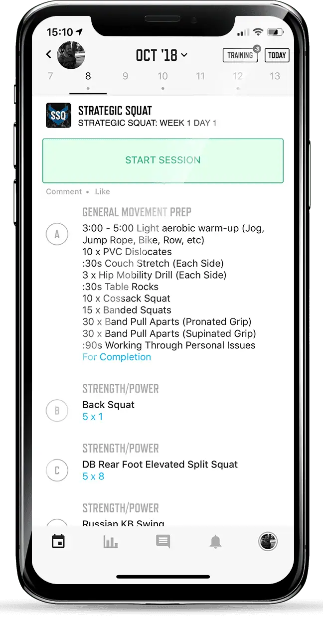 Strategic Squat Program Mockup