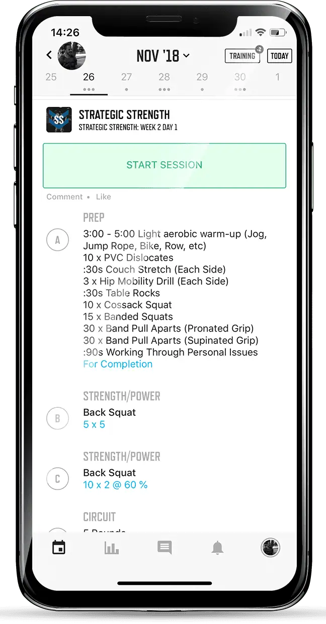 Strategic Strength Program Mockup